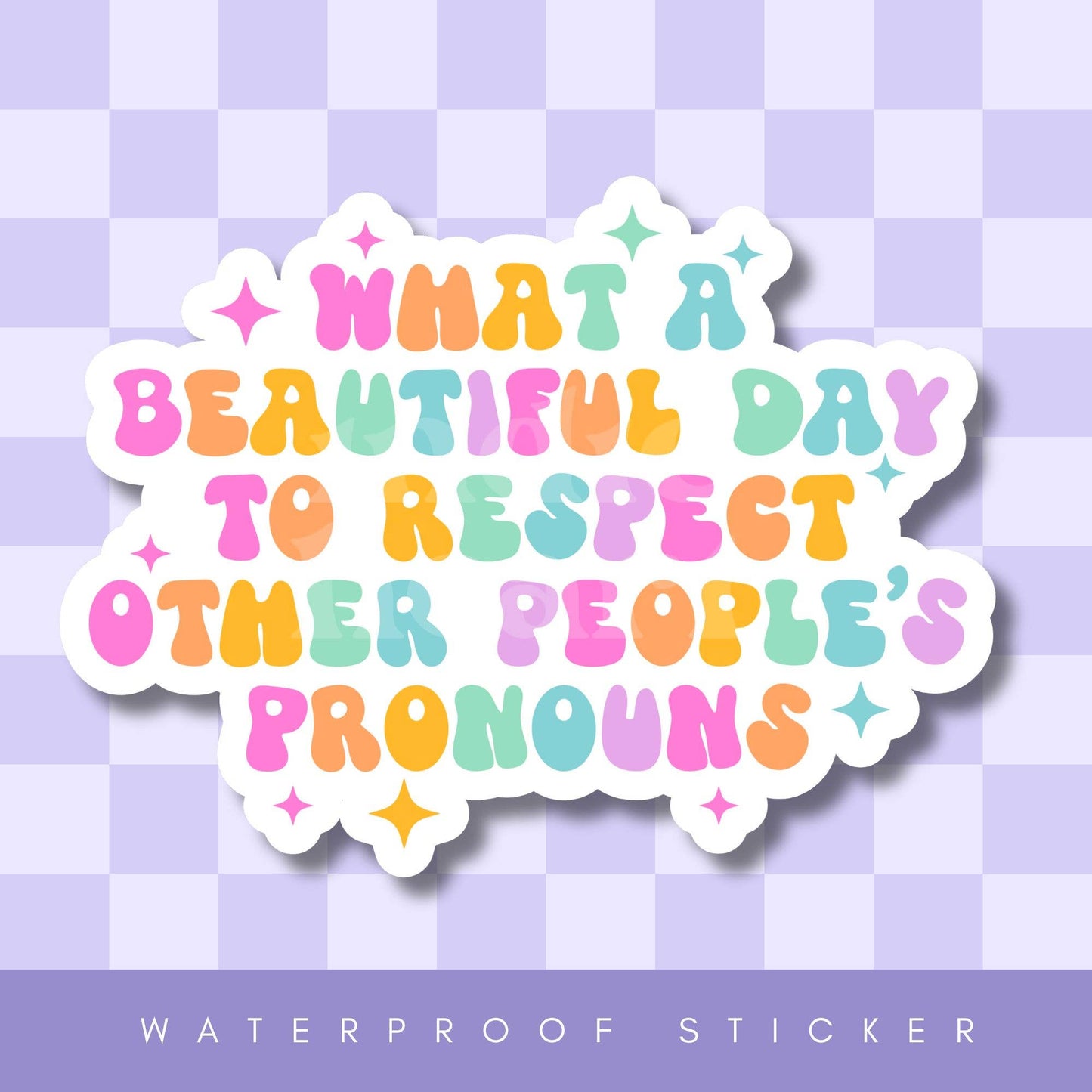 Respect People's Pronouns Vinyl Sticker