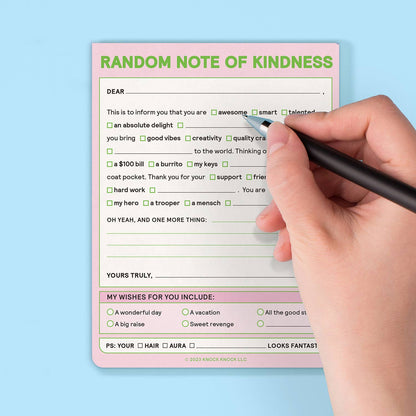 Random Note of Kindness Nifty Note Pad (Pastel Version)