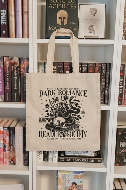 'Dark Romance Readers Society' Tote Bag