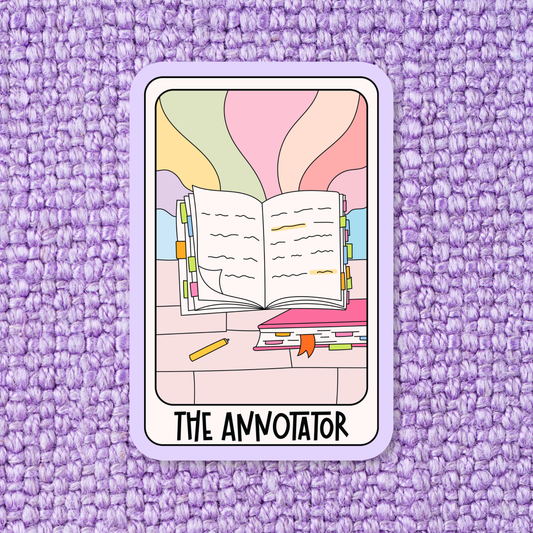 Annotation Book Bookish Waterproof Vinyl Sticker