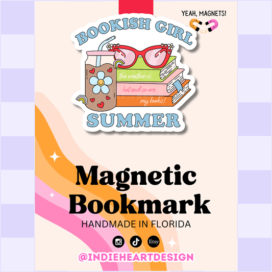 Bookish Girl Summer | Magnetic Bookmark  