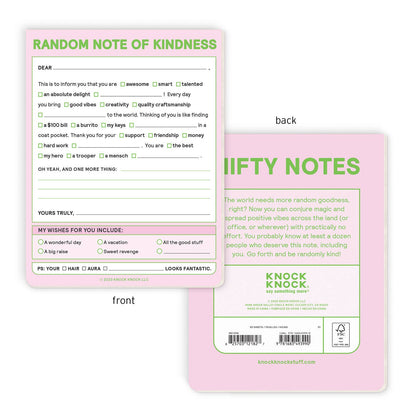 Random Note of Kindness Nifty Note Pad (Pastel Version)