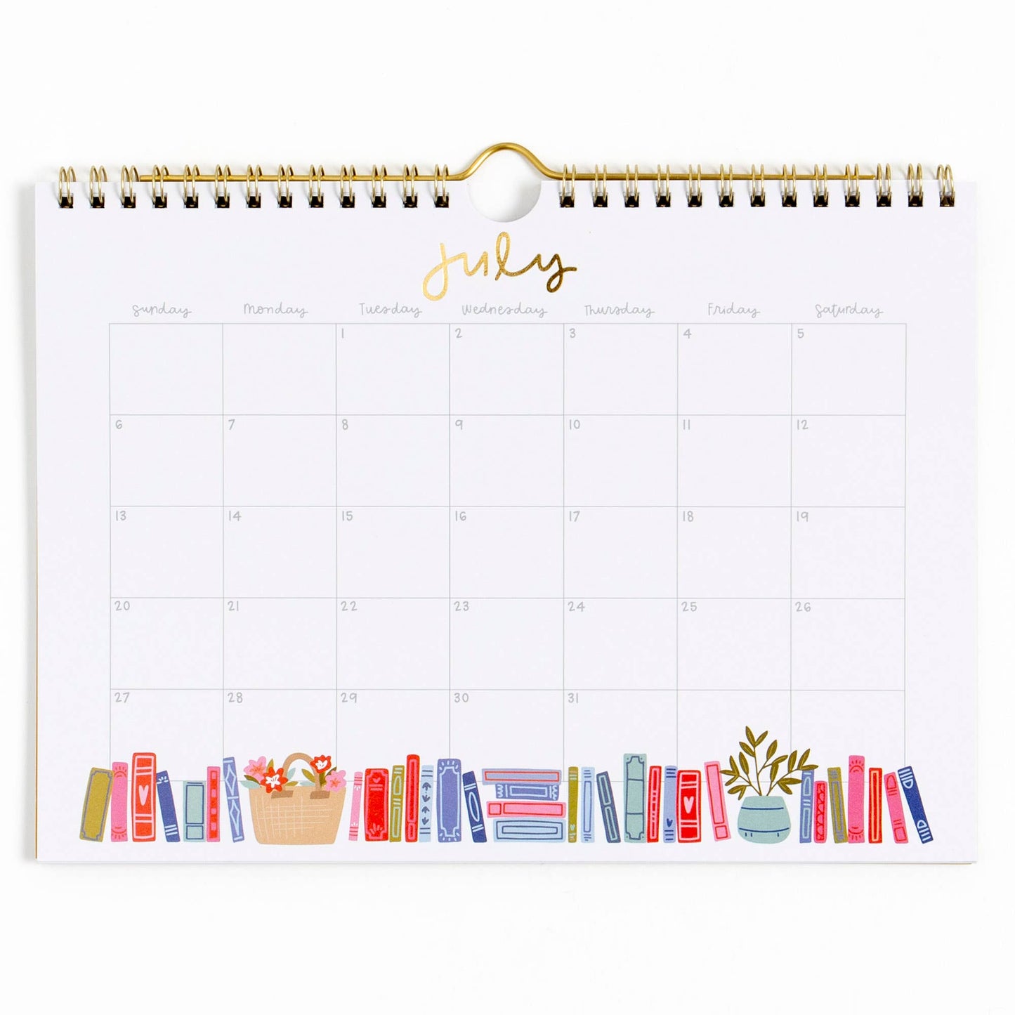 Book Lover's 2025 Spiral Wall Calendar