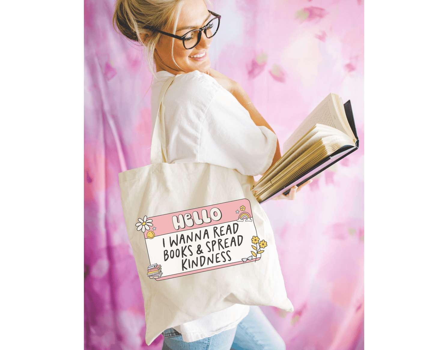 'Read Books & Spread Kindness' Tote Bag