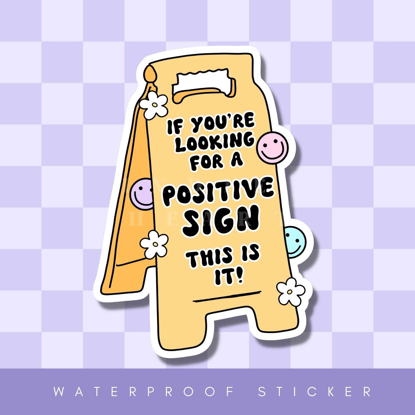 Positive Sign Vinyl Sticker