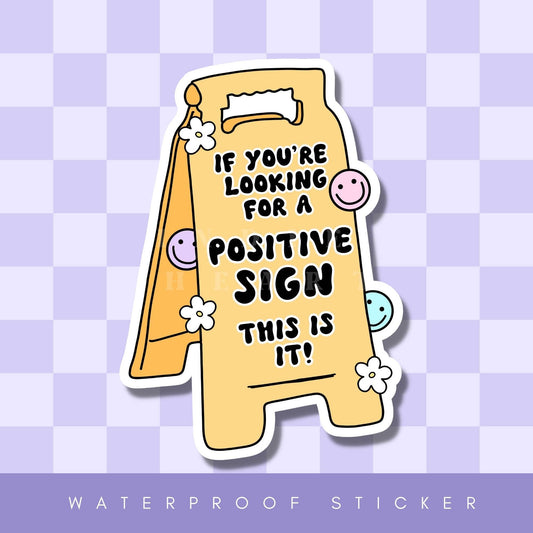 Positive Sign Vinyl Sticker