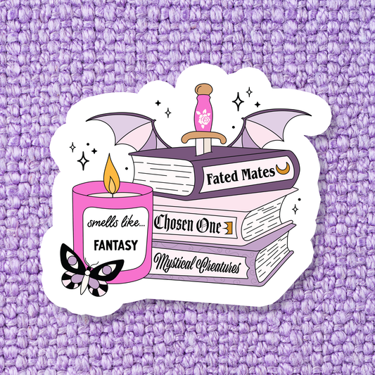 Fantasy Romance Tropes Vinyl Sticker