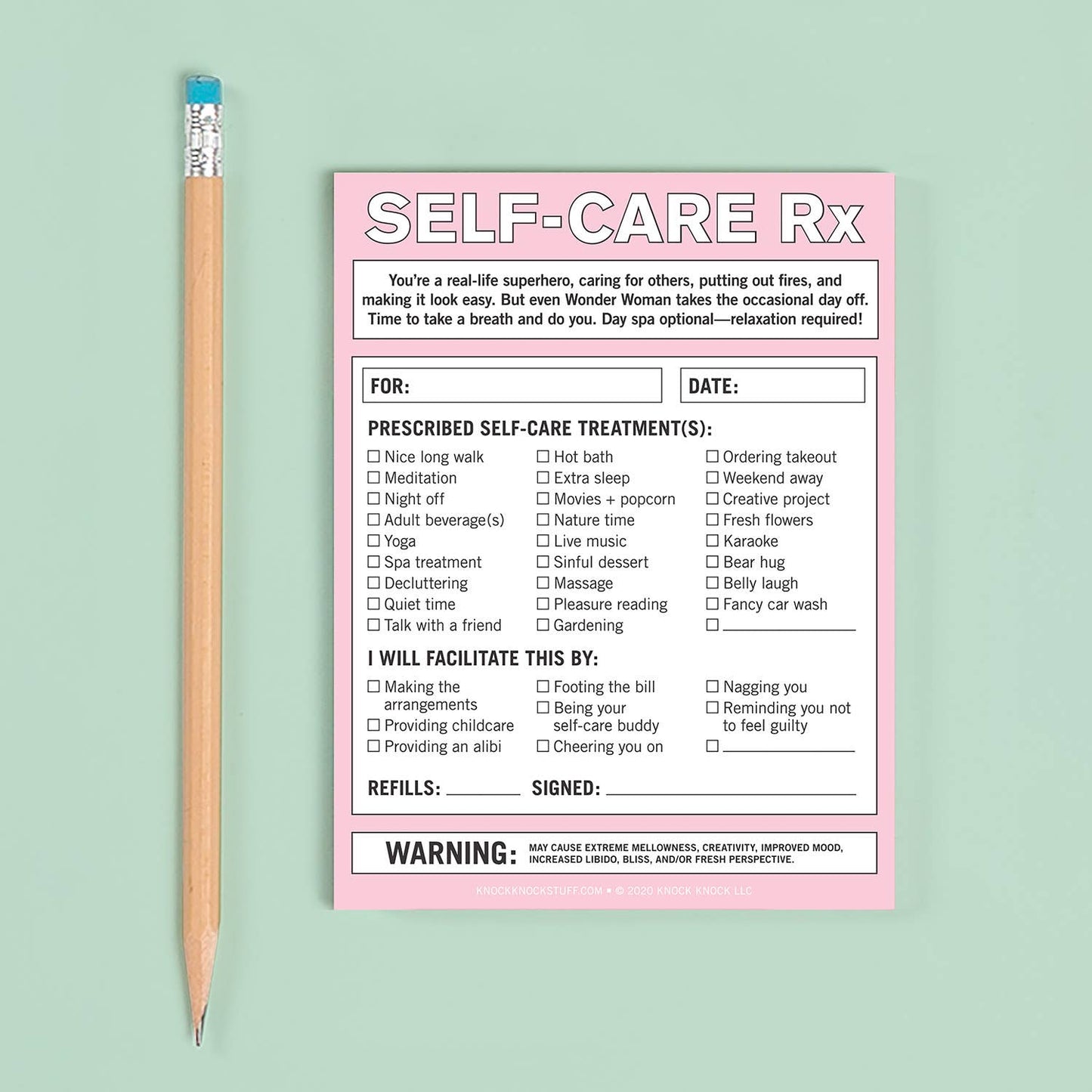 Self-Care RX Nifty Note Pad