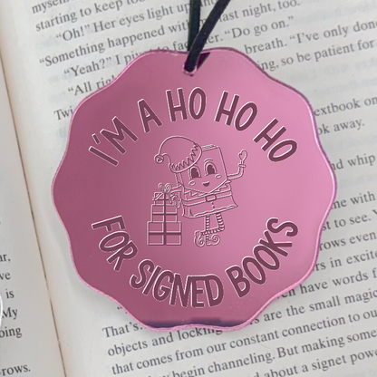 'Ho Ho Ho For Signed Books' Ornament