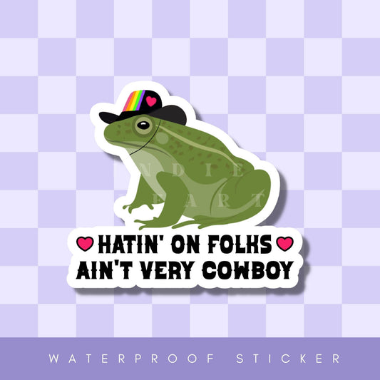 Ain't Very Cowboy Vinyl Sticker