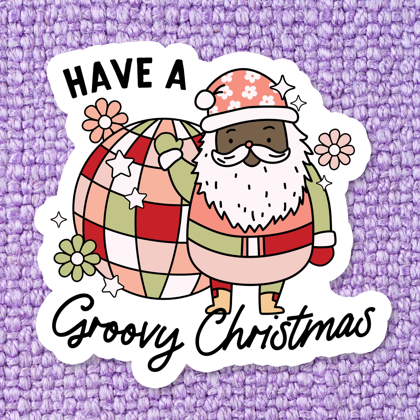 Merry Christmas Santa Waterproof Vinyl Sticker