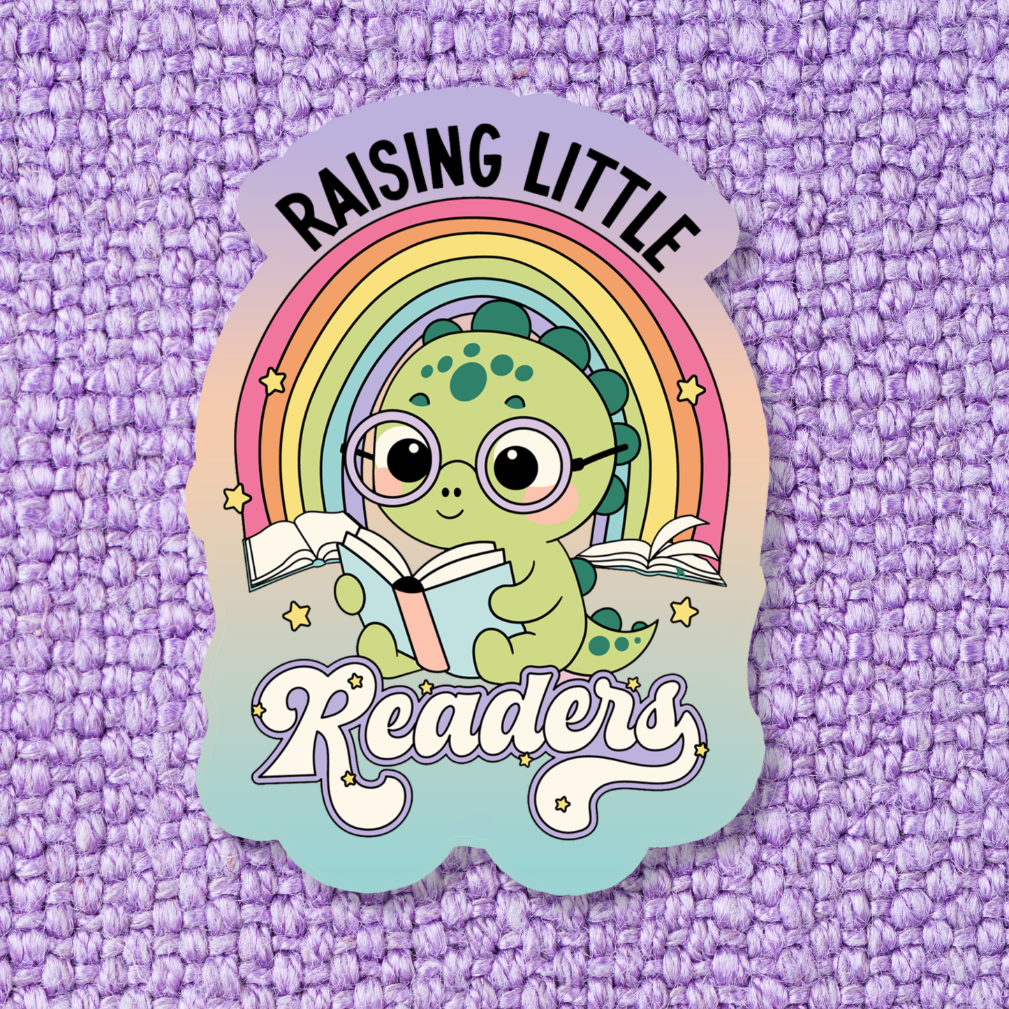 'Raising Little Readers' Waterproof Vinyl Sticker