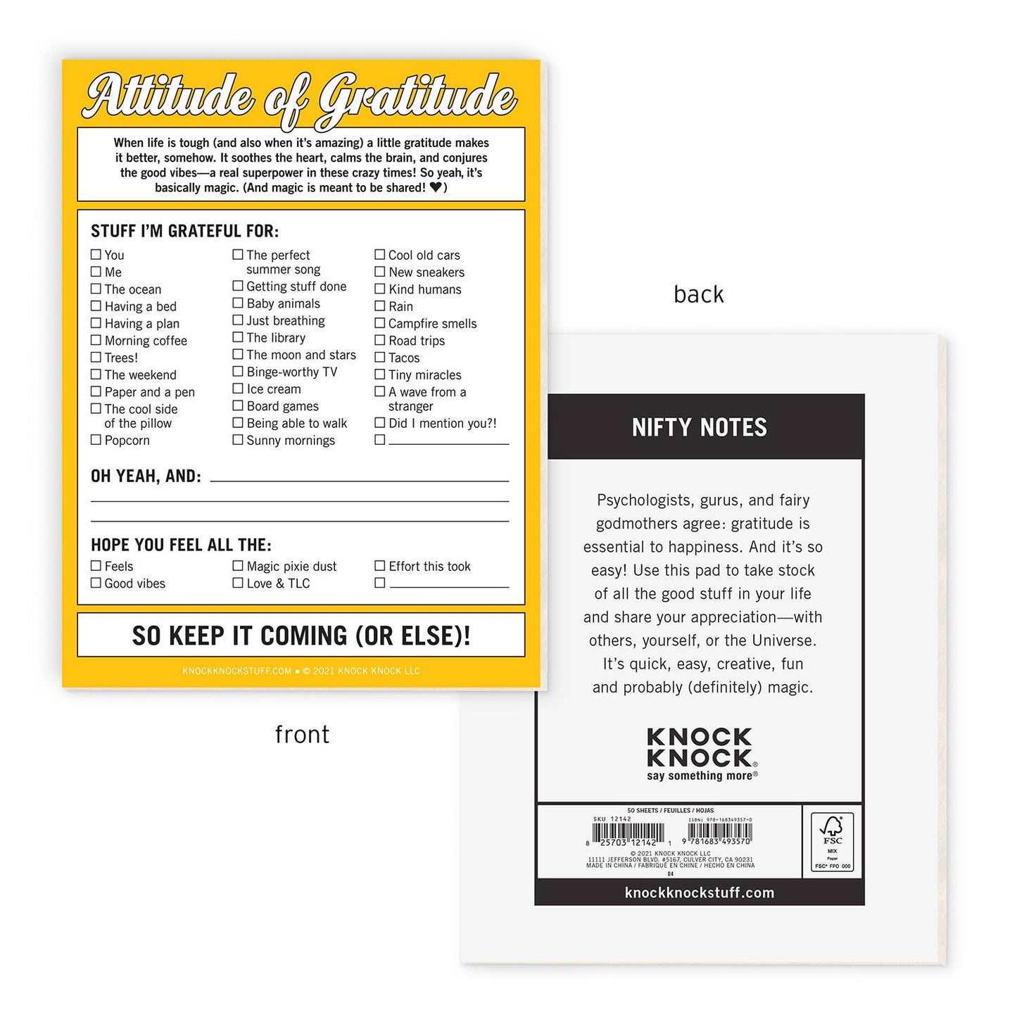 Attitude of Gratitude Nifty Note Pad