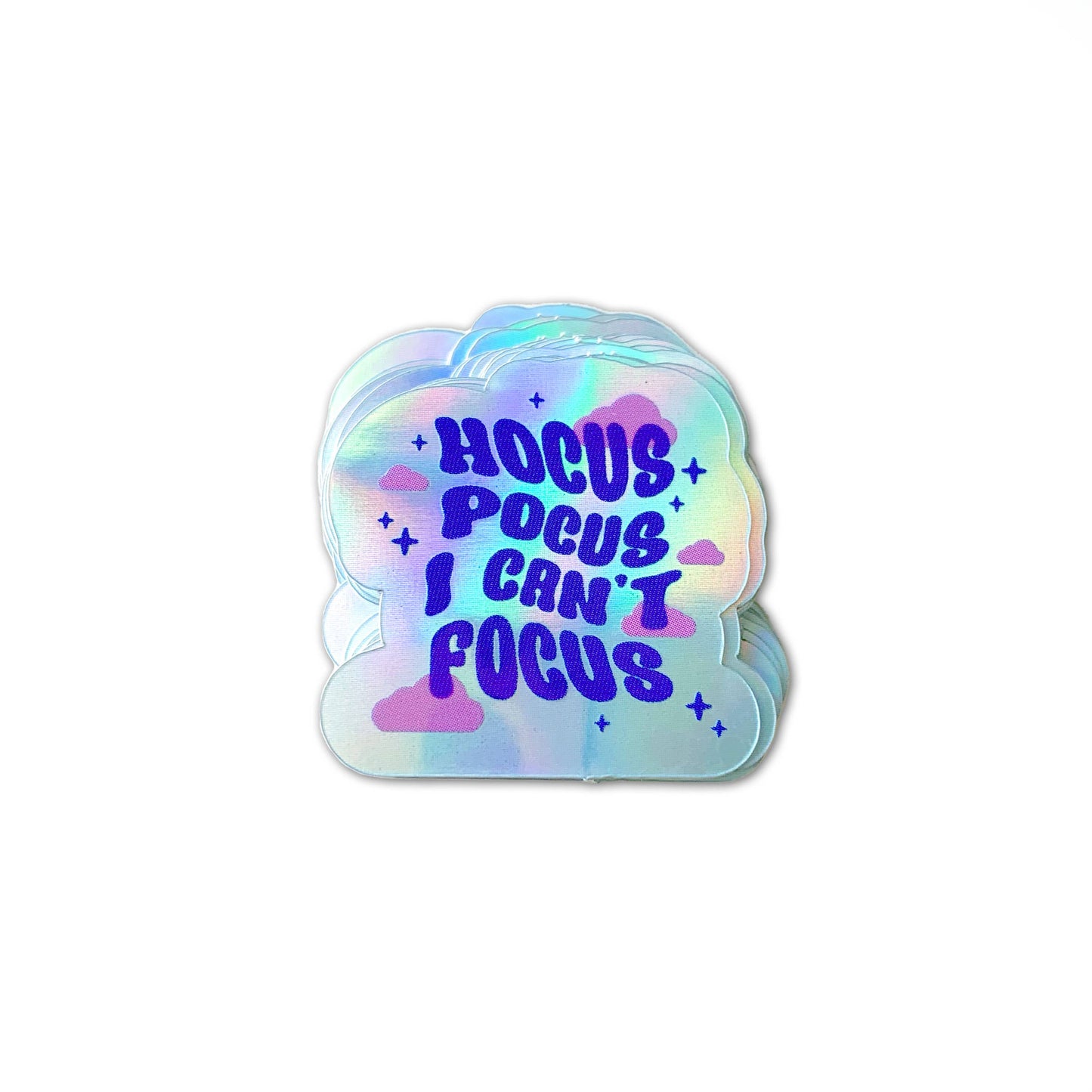 Hocus Pocus I Can't Focus Holo Mini Sticker