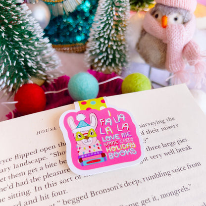 'Fa La La Llama' Magnetic Bookmark