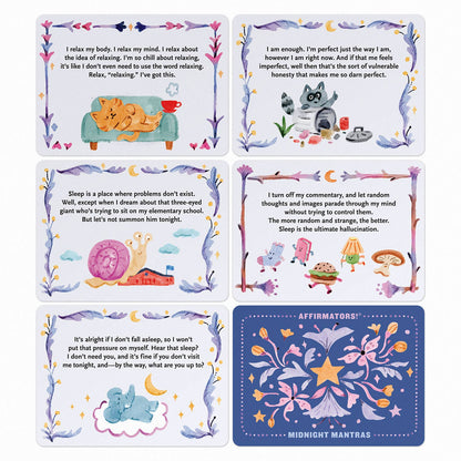 Affirmators!® Mantras (Midnight) Nightly Affirmation Cards