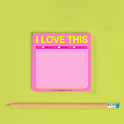 I Love This Sticky Note (Pastel Version)