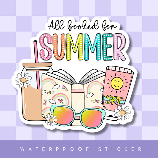 All Booked For Summer Sticker