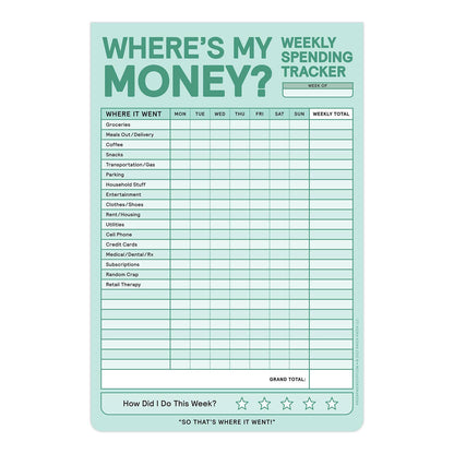 Weekly Money Tracker Pad