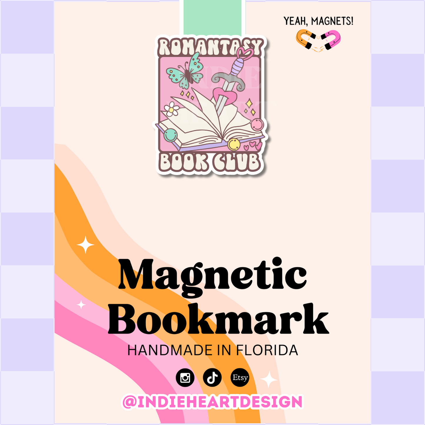 Romantasy Book Club (Pink) | Magnetic Bookmark 